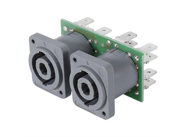 SYSBOXX-Modul 2HE 1BE 2xNL4MDV1 Module 2 x NL4MDV, 4-pole 