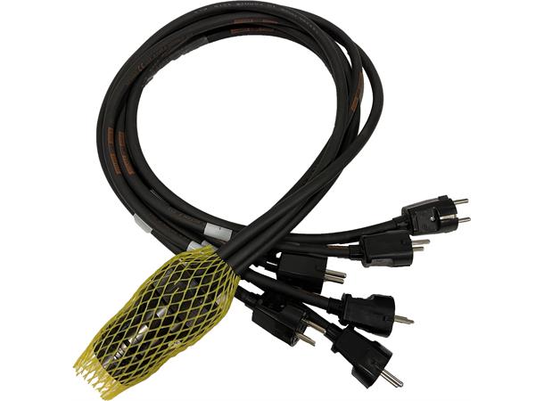 Socapex Blekksprut 1m støpsel F12-SPD-S  2,5mm 