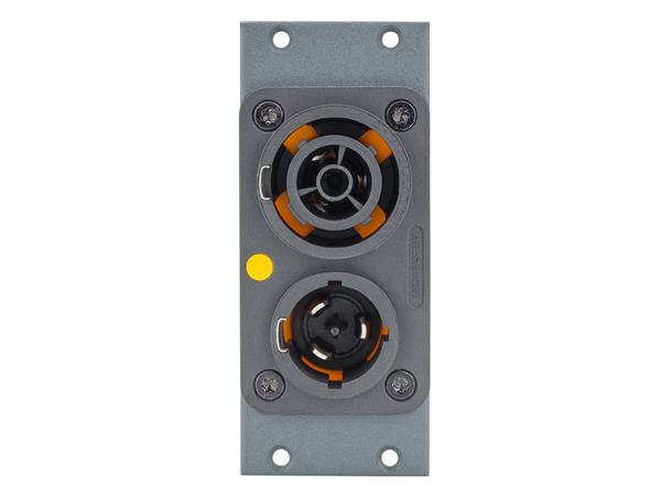 SYSBOXX Frontpanel 2HE, 1BE, Powercon T1 Powercon T1 DUPLEX (NAC3PX)
