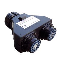 Socapex 2-veis splitter 1 x Male Socapex, 2 x Female Socapex