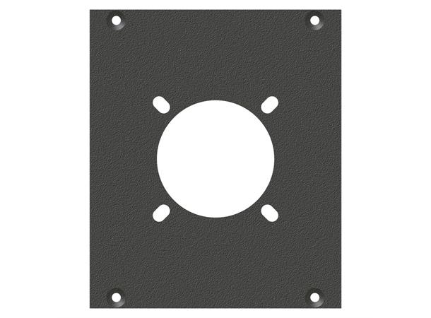 SYSBOXX-Front panel 2HE 2BE 1xNL4/8MPR, front panel Hole, NL4, NL8MPR, EP, LK08