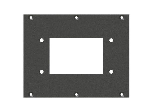 SYSBOXX-Front panel 2HE 3BE 1xMP06 front panel Square-MP06-cutout