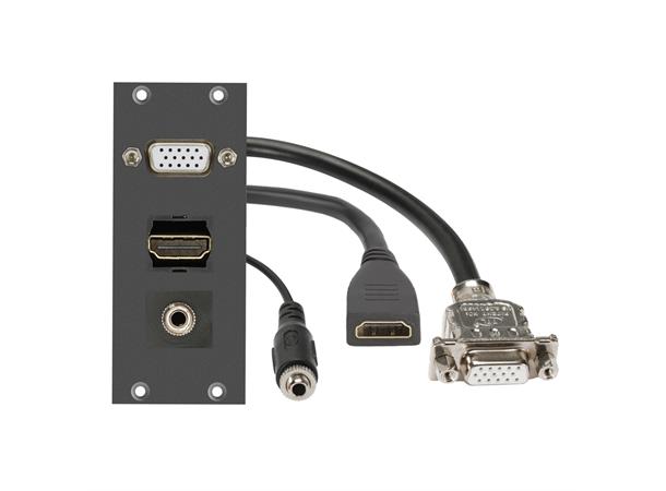 SYSBOXX Front panel 2HE, 1BE VGA fem. -> 0,2 m breakout cable VGA fem 