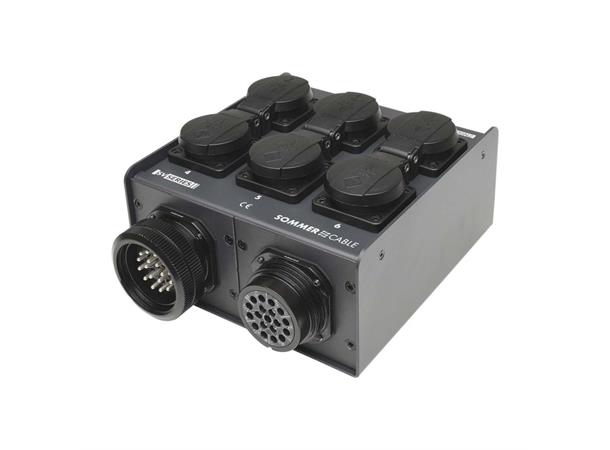 Schuko distro 2x Multipin, 6x Schuko Sommer cable Power Distribution Systems