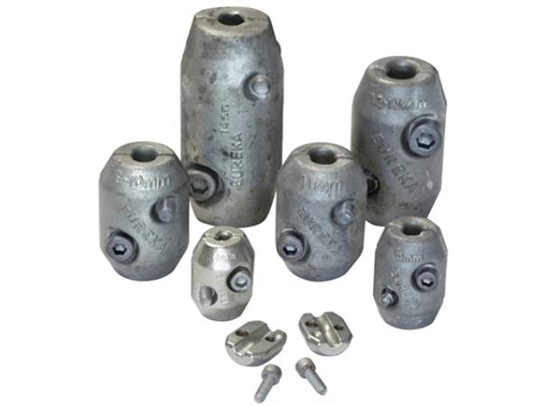 Eureka ståltauklemme 6 mm Wireklemmer 