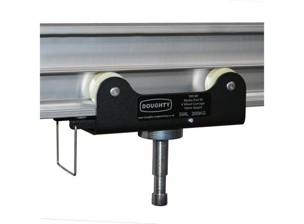 STUDIO RAIL 80 6 WHEEL CARRIAGE C/W 5/8" SPIGOT (BRAKE) 