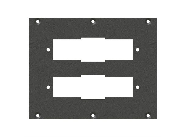 SYSBOXX-Front panel 2HE 3BE 2xSIEMENS- front panel SIEMENS male/female conn st. 