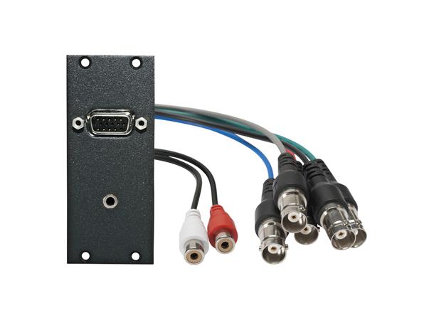 SYSBOXX Front panel 2HE, 1BE VGA + jack fem. 0,2m, 5xBNC + 2x RCA fem