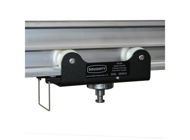 STUDIO RAIL 80 6 WHEEL CARRIAGE C/W 5/8" MINI SPIGOT (BRAKE) 