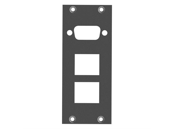 SYSBOXX-Frontbl. 2HE 1BE SUBD09/15+KEYS. front panel 1 x SUB-D09 or HDMI 
