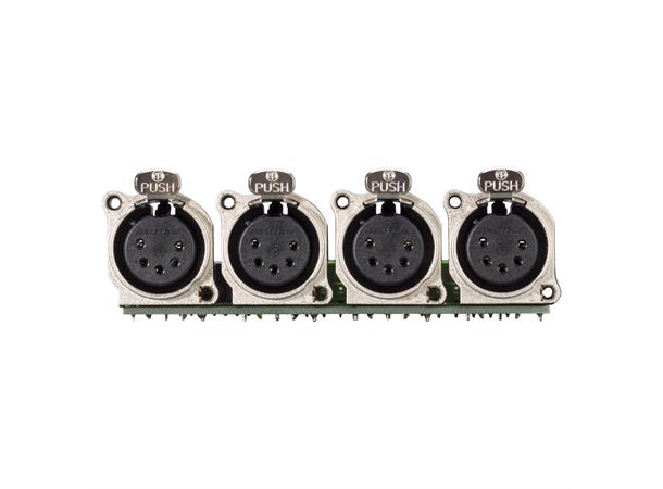 SYSBOXX-Modul 1HE 3BE 4xXLR5 fem. > AKL Module 4 x XLR B-Series female 