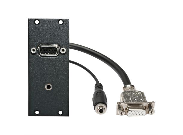 SYSBOXX Front panel 2HE, 1BE VGA + jack fem. -> 0,2m cabel VGA