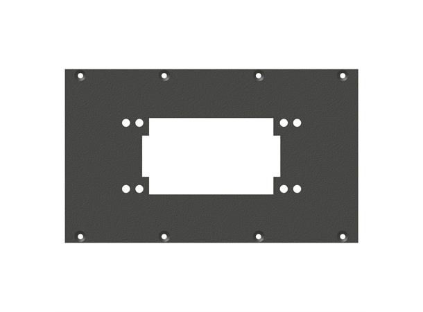 SYSBOXX-Front panel 2HE 4BE 1xMP06/MP10 front panel Rectangular-MP06 / MP10-hole 