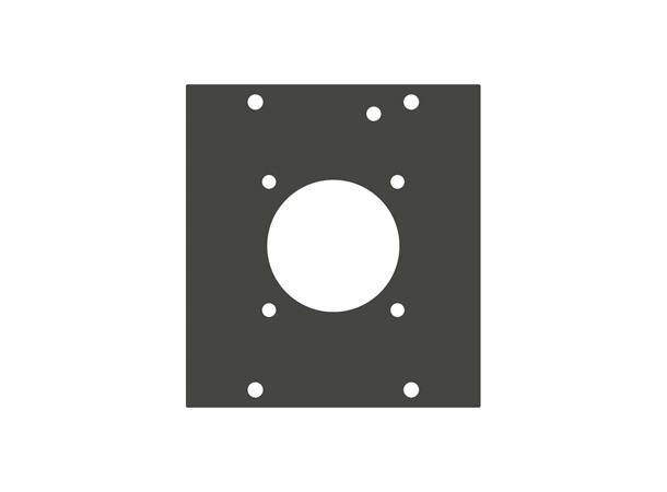 SYSBOXX-MKII-Side panel 2HE Tiefe 1fach Side panel LK24-Hole, 2 HE; depth: 80 mm