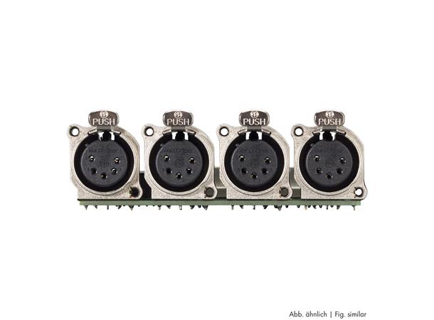 SYSBOXX-Modul 1HE 3BE 4xXLR5 female> LSA Module 4 x XLR B-Series female