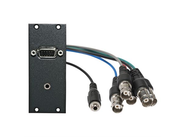 SYSBOXX Front panel 2HE, 1BE VGA + 3,5 mm jack fem. 5xBNC, jack fem 