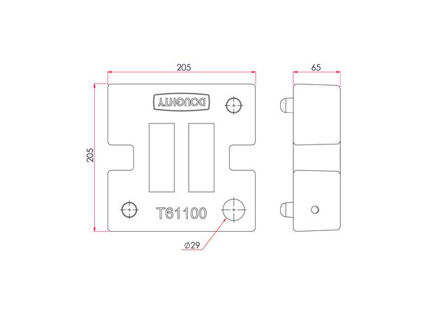 TV Brace Weight (Black) 29mm Receiver 