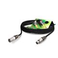 MC The Stage, sort,  2,50m XLR/XLR Neutrik.