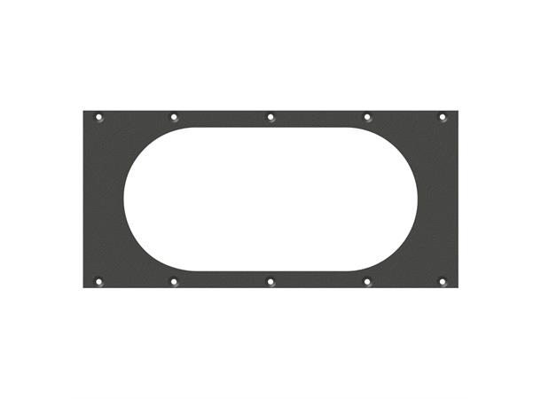 SYSBOXX-Front panel 2HE 5BE, Hohwanddose front panel Cavity wall double socket