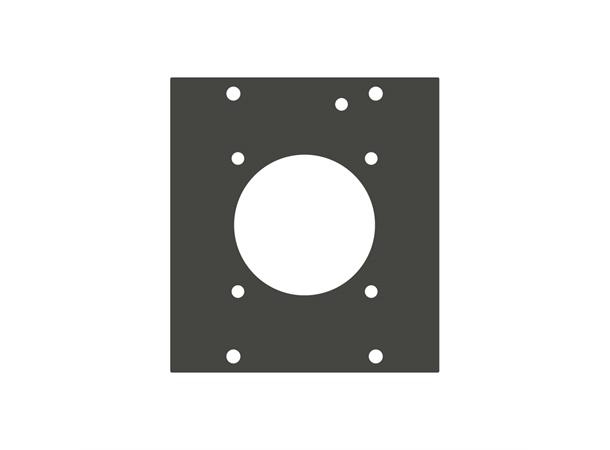 SYSBOXX-MKII-Side panel 2HE Tiefe 1fach Side panel LK37-Hole, 2 HE; depth: 80 mm 