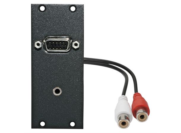 SYSBOXX Front panel 2HE, 1BE VGA + 3,5 mm jack fem. -> VGA patch