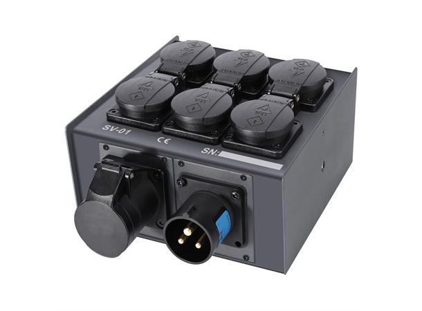 Schuko distributor 6fach, CEE3 16A Sommer cable Power Distribution Systems