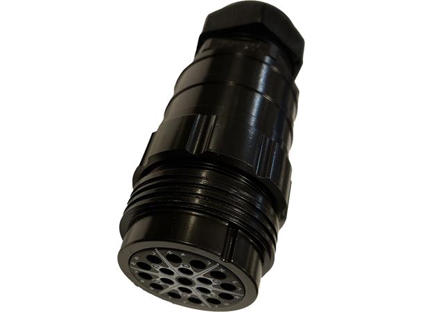 Socapex kompatibel plugg female m/krympepinner 