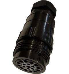 Socapex kompatibel plugg female m/krympepinner