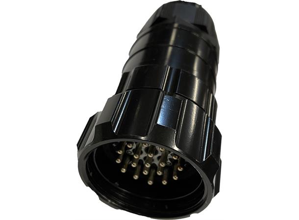 Socapex kompatibel plugg Male m/krympepinner 