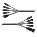 Hybrid Multicore Monolith  5,00m 4xLyd Schuko Plug & f3pin/Shuko Socket & m3pin